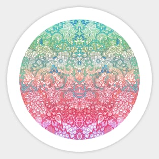 Soft Pastel Rainbow Doodle Sticker